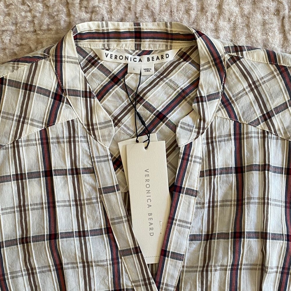 Veronica Beard Plaid Ruffle Dress - Picture 6 of 9